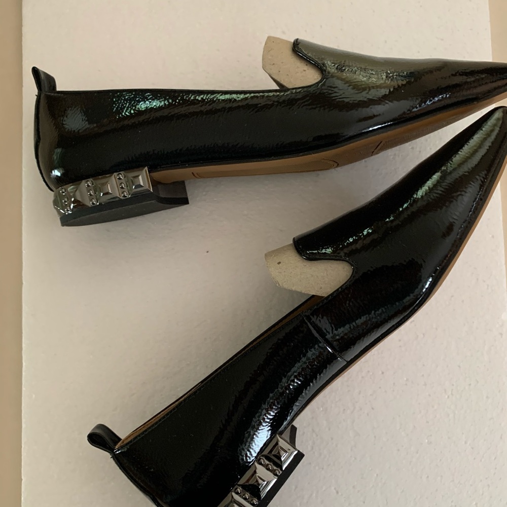 New with box FrancoSarto black patent size 8
